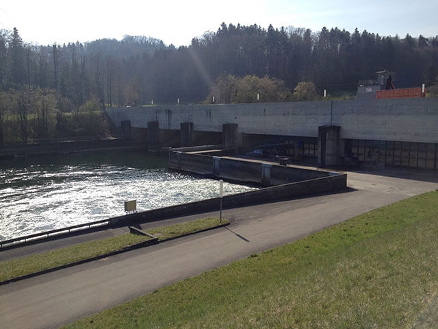 Hydroelectric power plant in Bannwil Switzerland